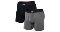 saxx vibe xtra fly boxer hombre  2 pack  negro gris