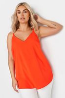 yours top rojo amapola de tirantes ajustables mujer curvy y tallas grandes yours