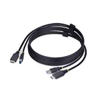 Cable KVM HDMI y USB 3.0 1,8m Negro 4K 60Hz USB 5Gbps HDR10 TPE KVM Switch