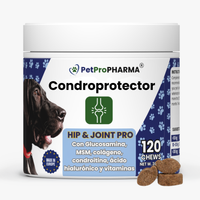 hip  joint pro - condroprotector perros y gatos antiinflamatorio natural para cadera y articulaciones con acido hialuronicomsm glucosamina condroitina colageno y vitaminas 120 galletas 360g