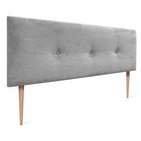 dhome cabecero de pana liso con botones 135x115 con patas camas 120135140 - gris