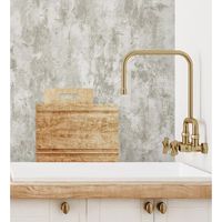 papel pintado vinilico efecto hormigon gris claro con textura en relieve - myrtos stone 676332 de gaulan - rollo de 10 m x 106 m