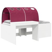 cama alta para ninos con escritorio 3 uds blanco y rojo vidaxl