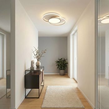 Lámpara de techo led de metal gris
