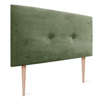 dhome cabecero de pana liso con botones 95x115 con patas camas 8090 - verde selva