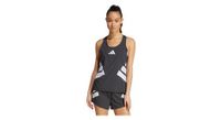 camiseta de tirantes adidas adizero road to records  mujer  negro