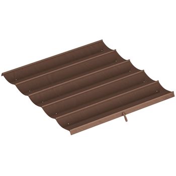 Outsunny Cubierta para Techo Retráctil de 2,5x2,55m para Pérgola 3x3 Tela de Repuesto con 10 Orificios de Drenaje Café   Aosom España