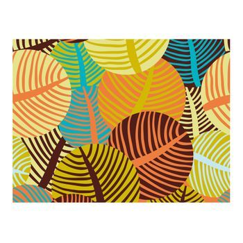 Papel Pintado 3d - Colage: Hojas (400x309 Cm)