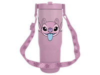 termo - sherwood lilo  stitch angel 880 ml con cuerda termica tamano xl para bebidas calientes y frias pajita incorporada