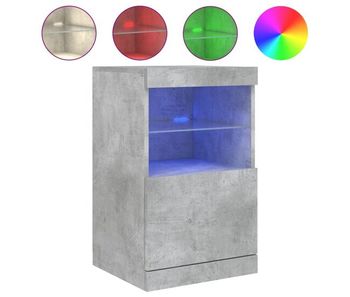 Vidaxl aparador con luces led gris hormigón 41x37x67 cm