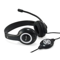auriculares equip 245301 con cable usb type-a para llamadas y musica negros