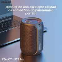 zealot s32 pro bluetooth inalambrico al aire libre altavoz subwoofer portatil impermeable ipx6 doble emparejamiento 3600mah altavoz inalambrico