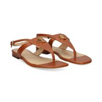 lauren ralph lauren sandalias planas mujer - marron talla 85