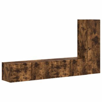 Conjunto De Mueble De Tv 3 Uds. Roble Ahumado Vidaxl