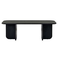 mesa baja de madera akira 120 x 60 x 41 cm - madera negra