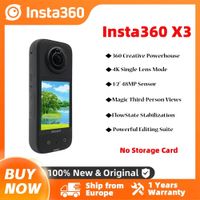 insta360 x3 - camara de accion con sensores de 12 y 48mp video hdr activo de 57k foto 360 de 72mp lente unica 4k