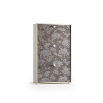 Mueble Zapatero Con 3 Puertas De Doble Fondo Y Frontal Decorado
