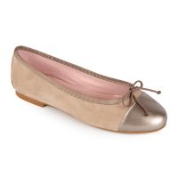 bailarina beige y bronce