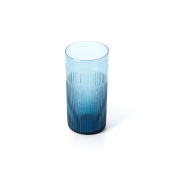 Vaso de vidrio en azul 7,7x7,7x15,3 cm