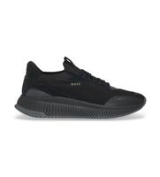 boss para hombre 50523113 zapatillas ttnm evo con empeines de punto negro 46 plano cordones casual
