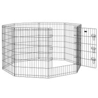 pawhut parque para perros  conejos roedores valla para pequenos animales interior y exterior recinto modular 61 x 91 cm negro   aosom espana