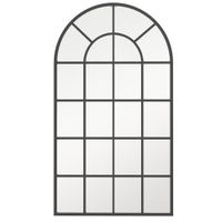 homcom espejo de pared 65x110 cm marco de metal moderno espejo grande para salon entrada pasillo negro   aosom espana