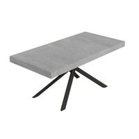 mesa extensible niket 180440x90 cm patas hormigon antracita