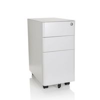 archivador con ruedas color i acero blanco hjh office
