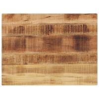 tablero de mesa rectangular madera maciza mango 80x60x15 cm vidaxl