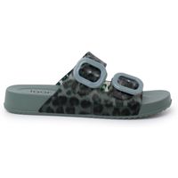 pisamonas zapatos sandalias habana doble hebilla animal print para mujer