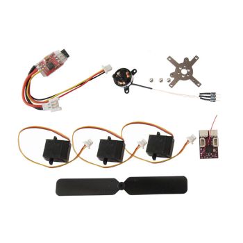 Combo de sistema de potencia con motor sin escobillas Oversky AP02, receptores, servos y hélice para aviones RC de ala f
