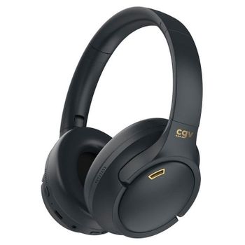 Auriculares CGV SonicVibe ANC inalámbricos Bluetooth 5.4 con Cancelación de Ruido y micrófono, plegables, color negro