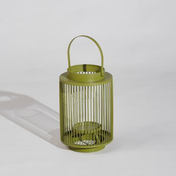 Farol de acero verde caqui