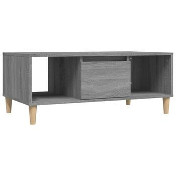 Mesa De Café - Mesa De Centro Madera Contrachapada Gris Sonoma 90x50x36,5 Cm