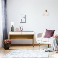 escritorio con aspecto de madera blancoroble
