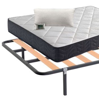 Pack Ahorro Lowcost Descanso Completo 105x190 Cm (colchón + Somier+ Patas+ Almohada)