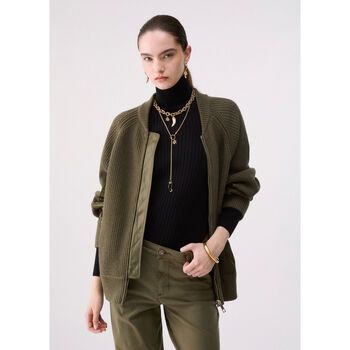 Liu Jo Chaqueta Bomber de punto con inserciones en nailon para mujer