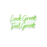 iluminacion led decorativa de plastico look great feel great verde 36x58x2 cm