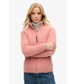 Superdry para mujer. W2012375A Polar Fleece rosa (M), Casual, Poliéster