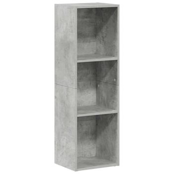 Mueble tv madera hormigón gris 36x30x114 cm