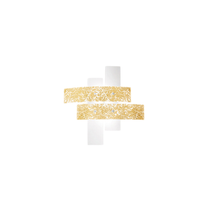 plafon pequeno lara de cristal blanco con detalles en pan de oro 50x50xm 2 luces e27 ip20 max 2x52w estilo moderno bombillas excluidas