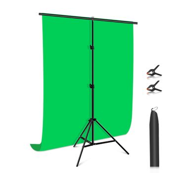 PULUZ 1x2m en forma de T fondo de estudio fotográfico soporte telón de fondo Kit de soporte de barra transversal con Clips soporte de tubo de aleación de aluminio