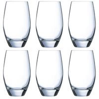 juego de 6 vasos altos vidrio 35 cl