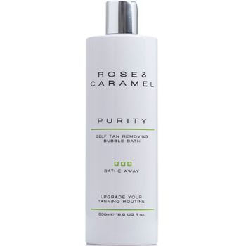Rose & Caramel Purity Bathe Away Self Tan Removing Bubble Bath 500ml