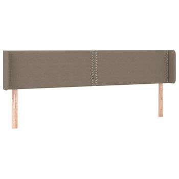 Cabecero Cama Mueble De Dormitorio Con Led De Tela 183 X 16 X 78/88 Cm Gris Topo M02_0000924