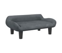 sofa infantil - sofa para ninos de terciopelo gris oscuro 70x40x24 cm