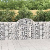 cesta gaviones  gavion para piedras  gavion decorativo forma arco hierro galvanizado 200x30x100120 cm cfw620195