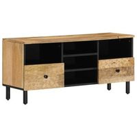mueble de tv madera maciza de mango 100x33x46 cm vidaxl