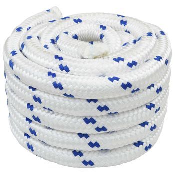 Cuerda Para Barco 4 Mm 10 M Blanco Y Azul Vidaxl