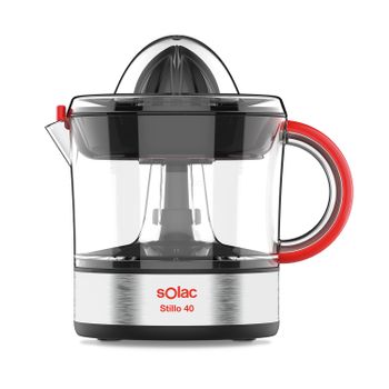Solac EX6 - Exprimidor Eléctrico de Naranjas, 40 W, 700 ml de capacidad, Filtro de pulpa regulable, Apto para Lavavajillas, 2 conos o tamaños desmontables, giro en ambas direcciones